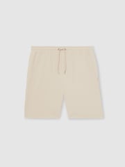 Reiss Stone Amarillo Textured Drawstring Shorts - Image 2 of 6