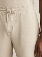 Reiss Stone Amarillo Textured Drawstring Shorts - Image 3 of 6