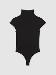 Reiss Black Laura High-Neck Jersey Bodysuit - Image 2 of 7