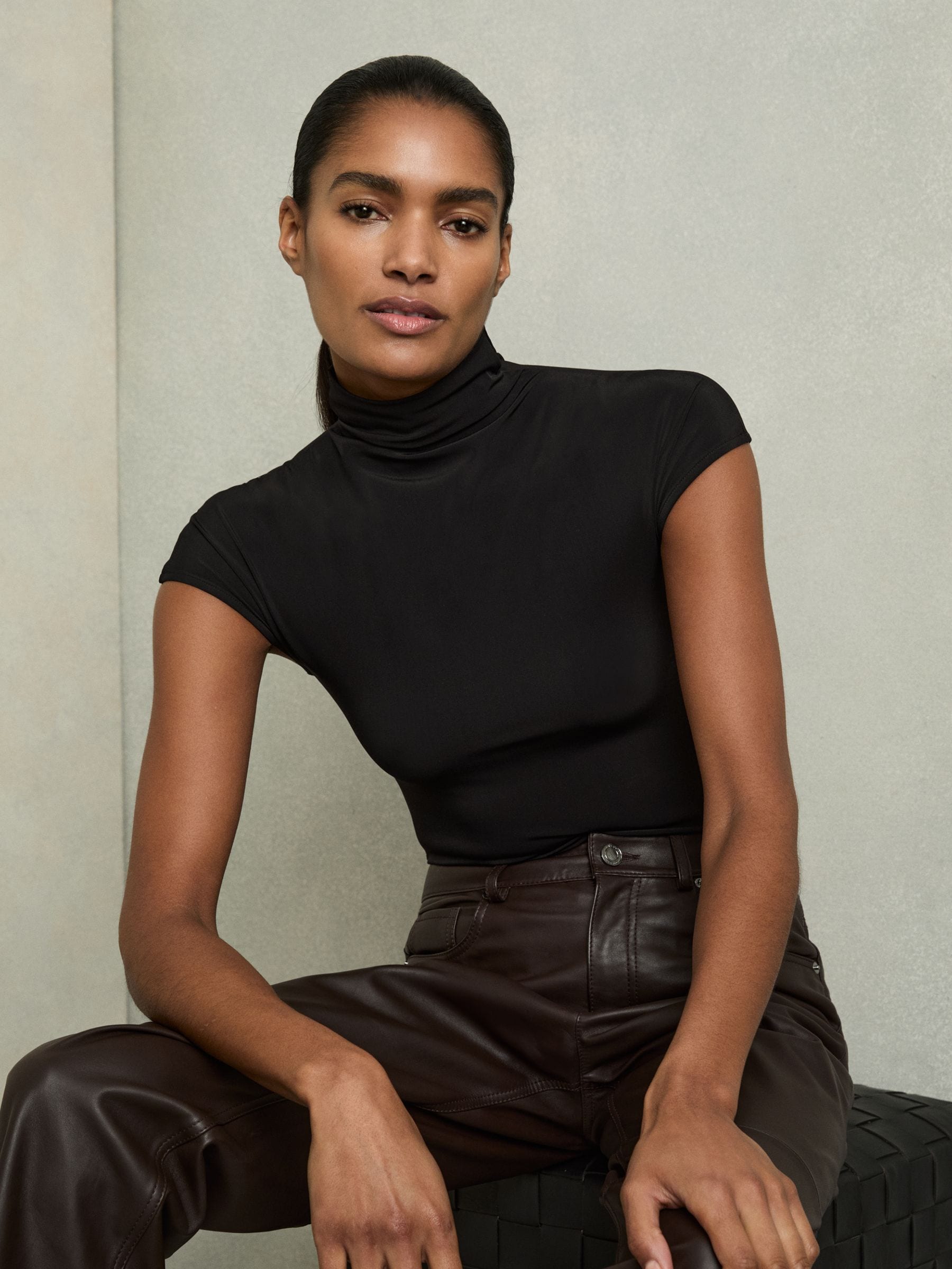 Buy Reiss Black Laura High-Neck Jersey Bodysuit from Next South Africa
