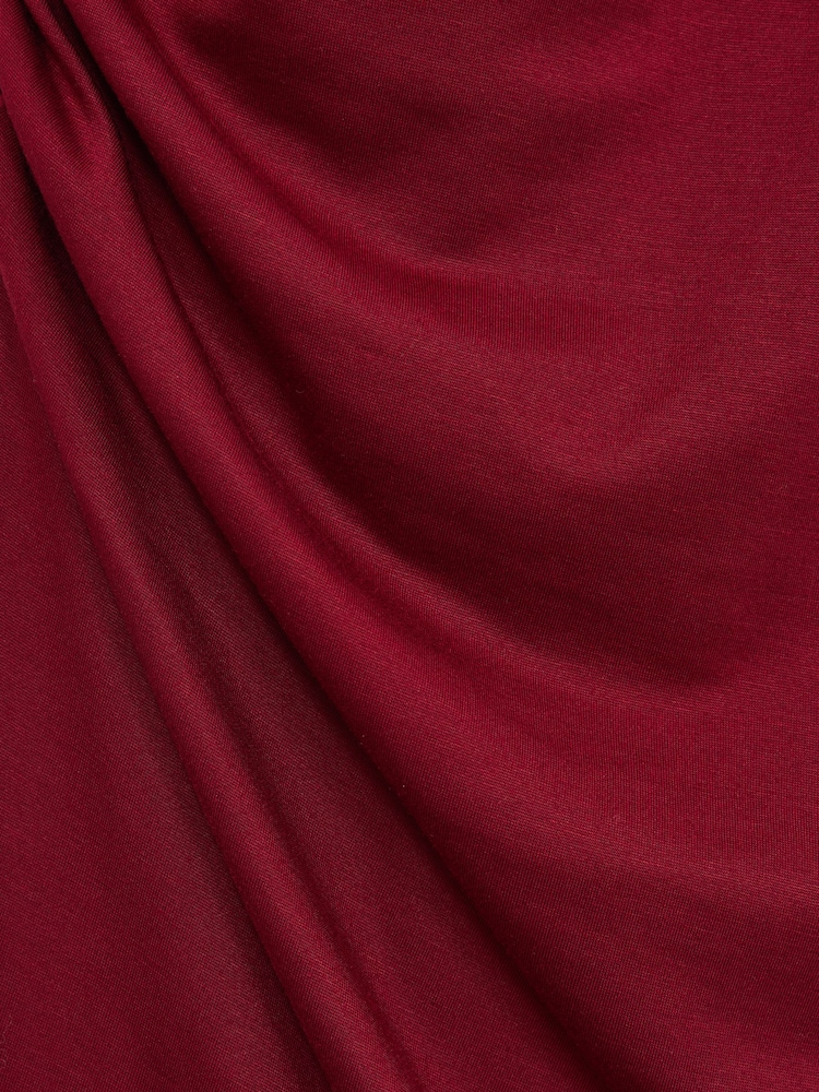 Reiss Red Tulia Modal-Blend Ruched Midi Dress - Image 6 of 6