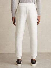 Reiss White Bow Cotton-Blend Ribbed Drawstring Joggers - Image 5 of 6