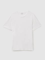 Optic White - Reiss хлопковая футболка с круглым вырезом - Image 2 of 6