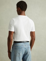 Optic White - Reiss хлопковая футболка с круглым вырезом - Image 4 of 6