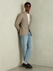 Optic White - Reiss хлопковая футболка с круглым вырезом - Image 5 of 6