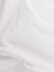Optic White - Reiss хлопковая футболка с круглым вырезом - Image 6 of 6