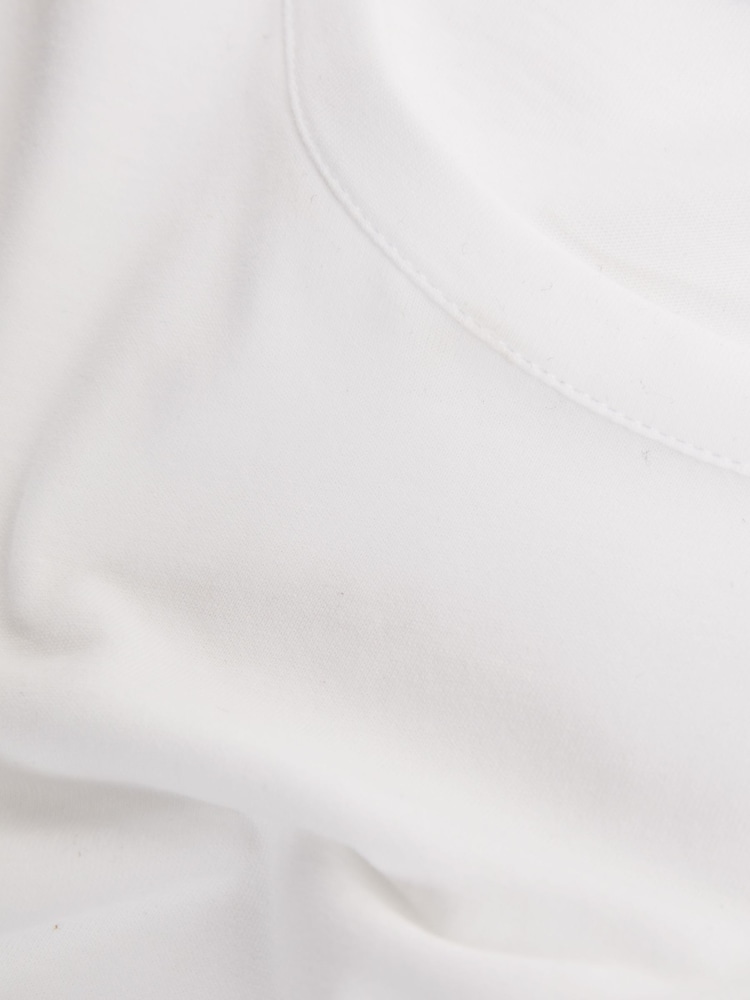 Optic White - Reiss хлопковая футболка с круглым вырезом - Image 6 of 6