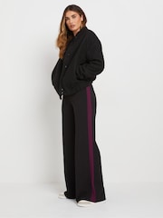 Long Tall Sally Black Stripe Wide Leg Trousers - Image 1 of 5