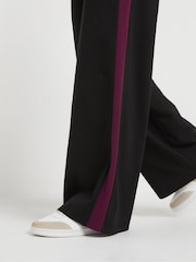 Long Tall Sally Black Stripe Wide Leg Trousers - Image 4 of 5