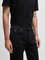Vaqueros Maine negros de corte regular en denim italiano de BOSS - Imagen 3 de 5