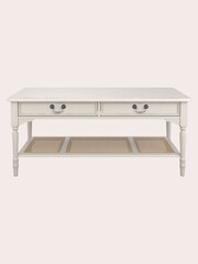 Laura Ashley Dove Grey Clifton 2 Drawer Coffee Table - Image 2 of 5