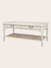 Laura Ashley Dove Grey Clifton 2 Drawer Coffee Table - Image 5 of 5