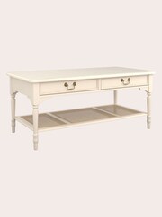 Laura Ashley Ivory Clifton 2 Drawer Coffee Table - Image 2 of 5