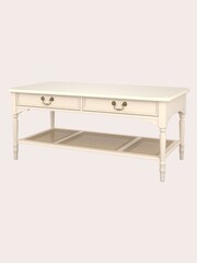 Laura Ashley Ivory Clifton 2 Drawer Coffee Table - Image 3 of 5