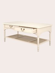 Laura Ashley Ivory Clifton 2 Drawer Coffee Table - Image 5 of 5