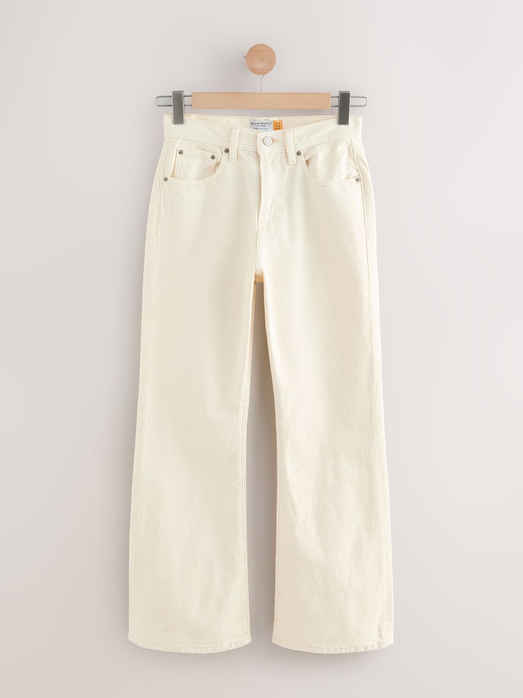 Ecru Relaxed Bootcut 100% Cotton Jeans - Image 6 of 9