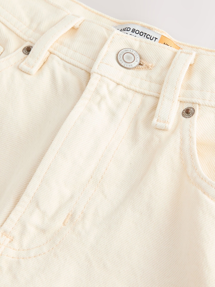 Ecru Relaxed Bootcut 100% Cotton Jeans - Image 8 of 9