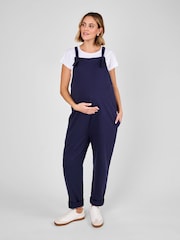 Azul marino - JoJo Maman Bébé Jersey Dungarees - Imagen 1 de 4