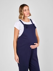 Azul marino - JoJo Maman Bébé Jersey Dungarees - Imagen 3 de 4