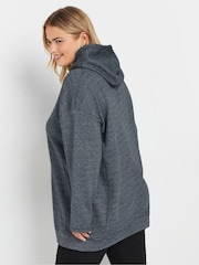 Yours Curve Blue Oversized Hoodie - Image 3 of 5