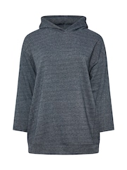 Yours Curve Blue Oversized Hoodie - Image 5 of 5