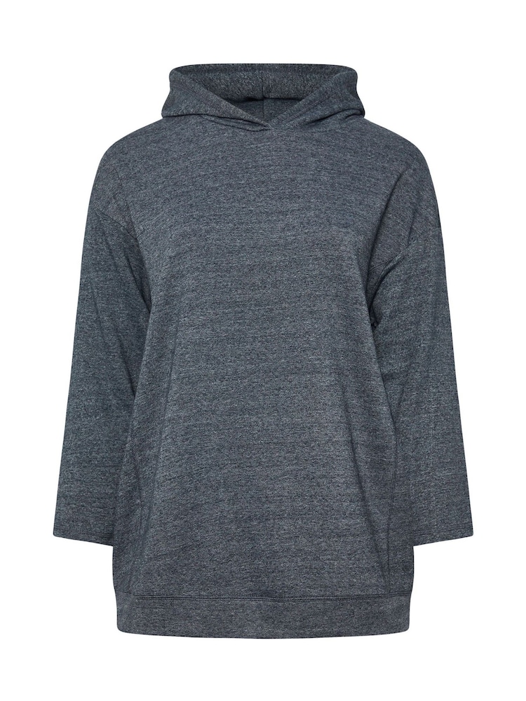 Yours Curve Blue Oversized Hoodie - Image 5 of 5