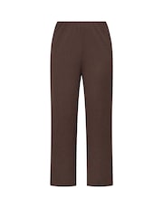 Yours Curve Brown Limited Bubble Tex Trousers - Image 5 of 5