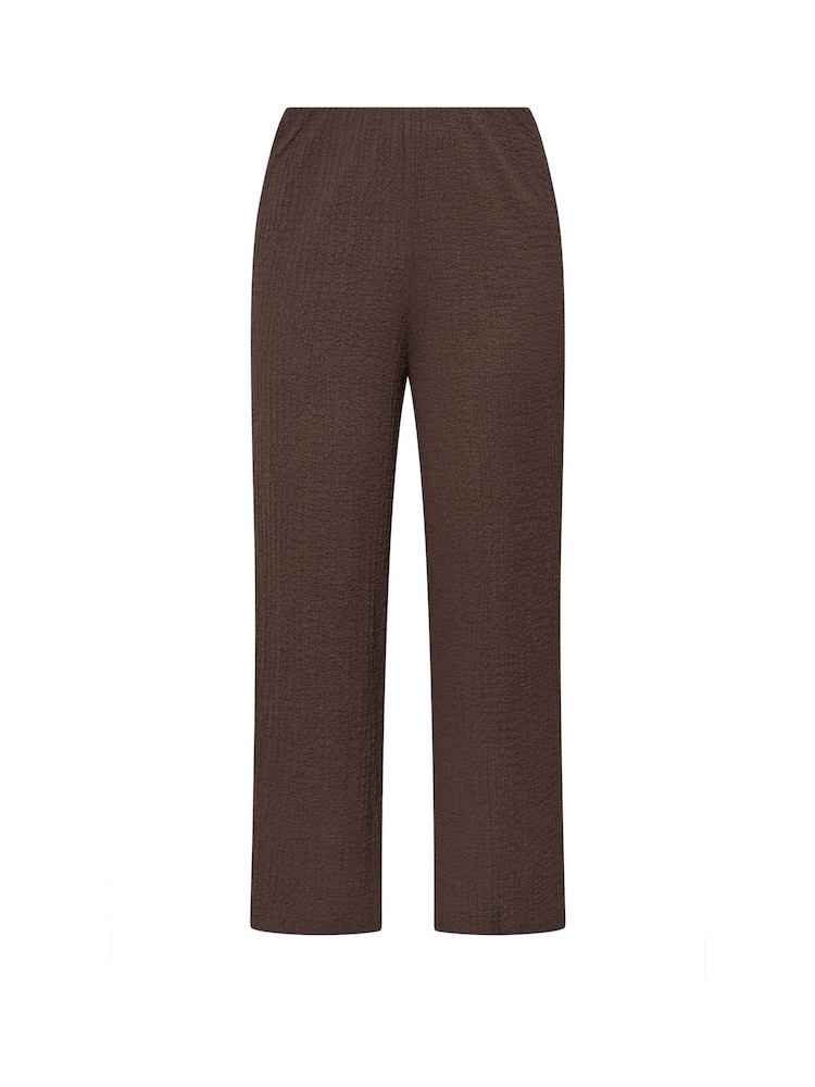 Yours Curve Brown Limited Bubble Tex Trousers - Image 5 of 5 Yours Curve Brown Limited Bubble Tex Trousers - Image 5 of 5