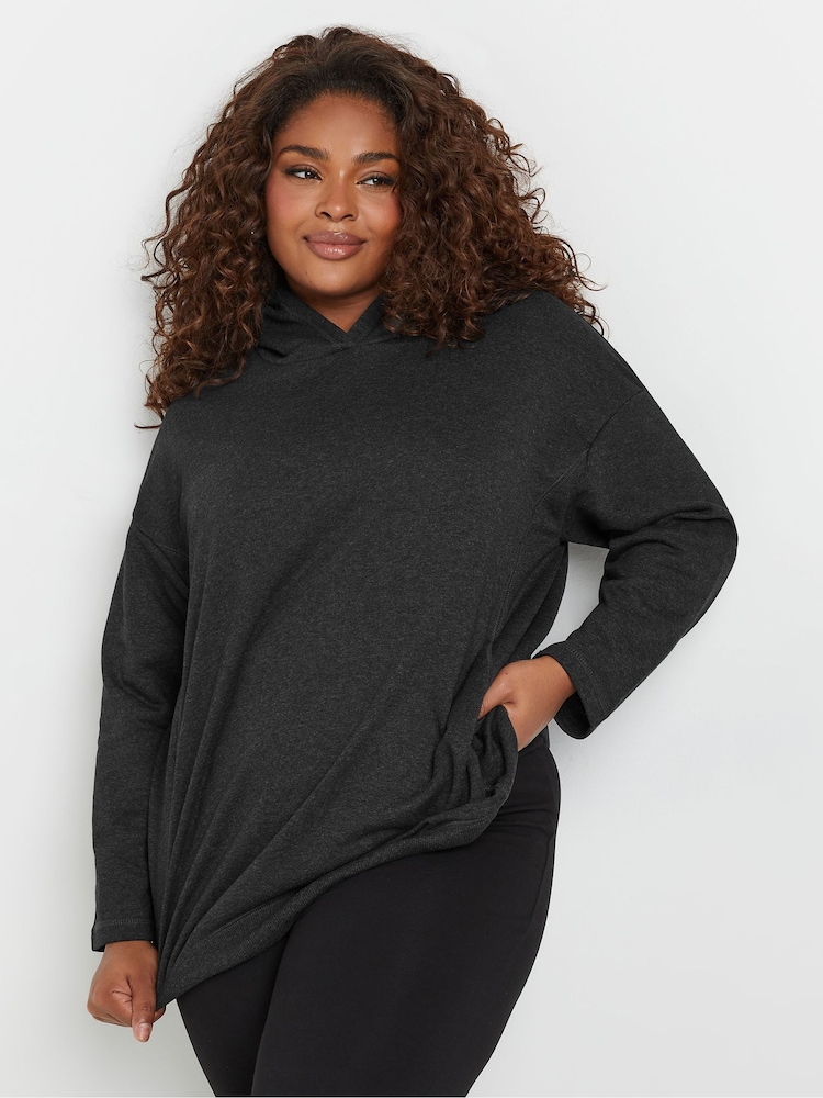 Yours Curve Black Oversized Hoodie - Image 1 of 5