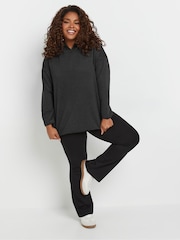 Yours Curve Black Oversized Hoodie - Image 2 of 5
