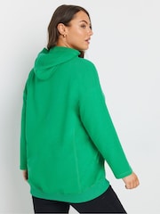 Yours Curve Green Oversized 100% Cotton Hoodie - Image 3 of 5