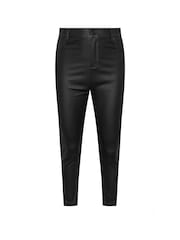 Yours Curve Black Coated AVA Trousers - Image 5 of 5