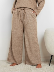 Yours Curve Natural Ribbed Trousers Set 2 Peice - Image 1 of 5