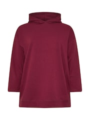 Yours Curve Red Oversized 100% Cotton Hoodie - Image 5 of 5