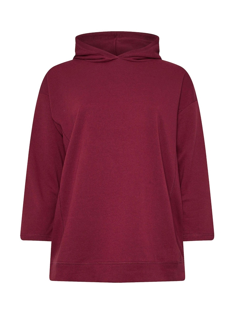 Yours Curve Red Oversized 100% Cotton Hoodie - Image 5 of 5
