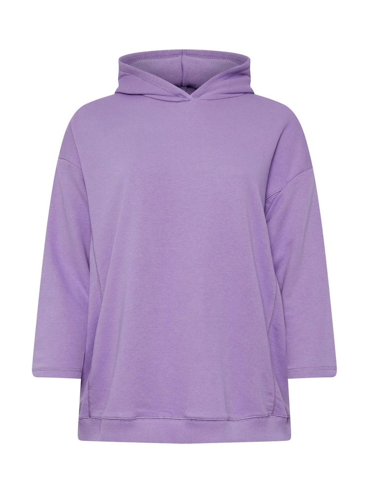 Yours Curve Purple Oversized 100% Cotton Hoodie - Image 5 of 5