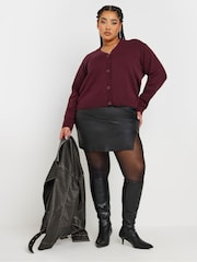 Yours Curve Purple Limited Knitted Cardigan - Image 2 of 5