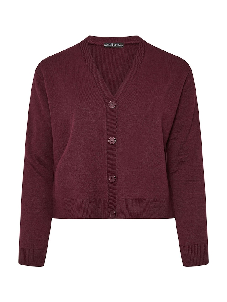 Yours Curve Purple Limited Knitted Cardigan - Image 5 of 5 Yours Curve Purple Limited Knitted Cardigan - Image 5 of 5