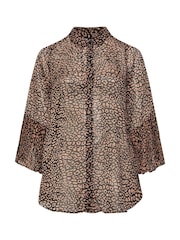 Yours Curve Black Pleated Back Shirt - Image 5 of 5