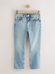 Mid Blue Kick Flare Cropped Comfort Stretch Jeans - Image 1 of 4