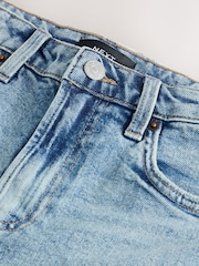Mid Blue Kick Flare Cropped Comfort Stretch Jeans - Image 3 of 4