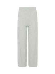 PixieGirl Petite Grey Ribbed Wide Leg Trousers - Image 5 of 5