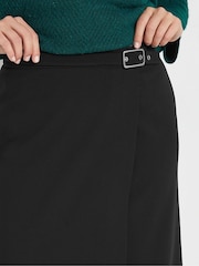 M&Co Black Buckle Detail Midi Skirt - Image 4 of 5