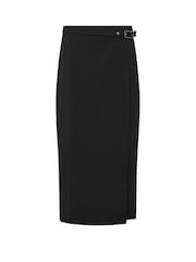 M&Co Black Buckle Detail Midi Skirt - Image 5 of 5