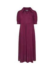 PixieGirl Petite Red Collar Midi Dress - Image 5 of 5