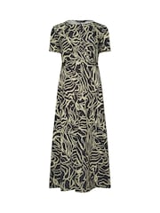 M&Co Black Abstract Midi Dress - Image 5 of 5
