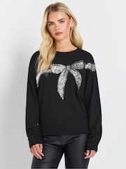 M&Co Black Petite Embellished Jumper - Image 4 of 6