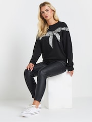M&Co Black Petite Embellished Jumper - Image 5 of 6