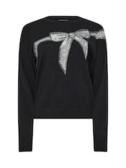 M&Co Black Petite Embellished Jumper - Image 6 of 6