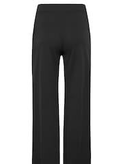 PixieGirl Petite Black Stretch Scuba Wide Leg Trousers - Image 4 of 5
